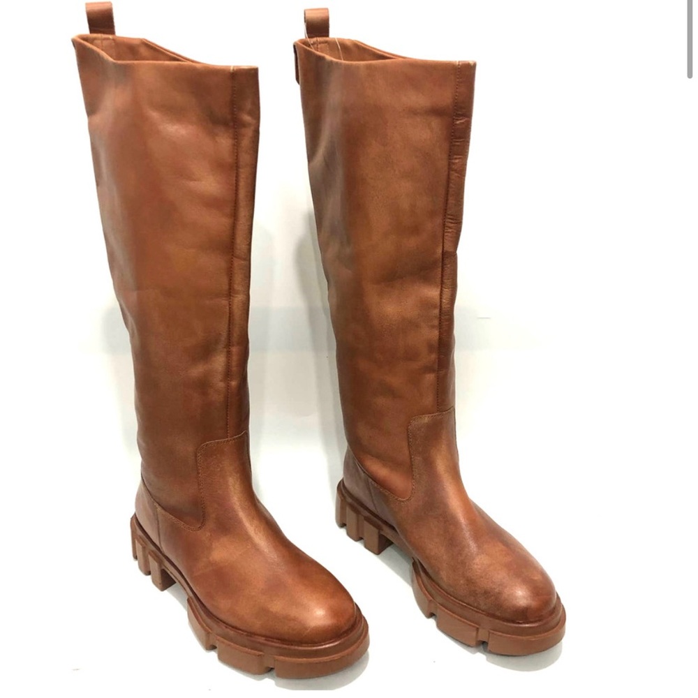 Free People Brooks Leather Tall Boots 7.5